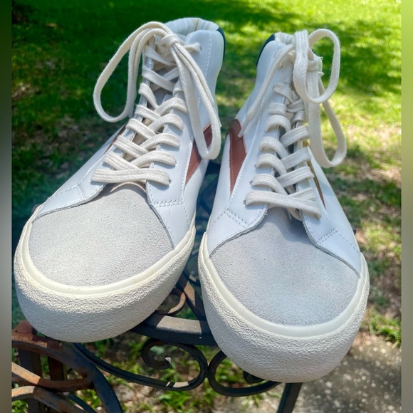 Madewell High Top Sneakers Shoes Women's Size 10 Leather White NWOB NWOT Casual - Picture 5 of 13
